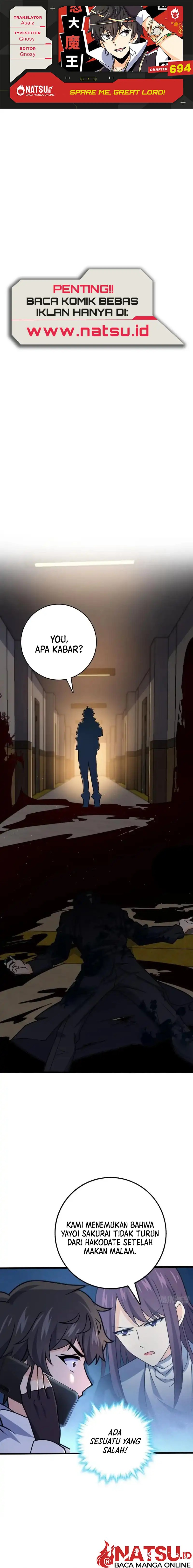 Spare Me, Great Lord! Chapter 694 Bahasa Indonesia